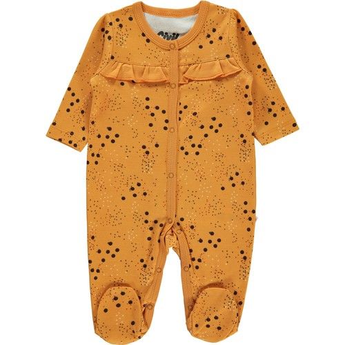 Kız Bebek Patikli Tulum 1-6 Ay Hardal