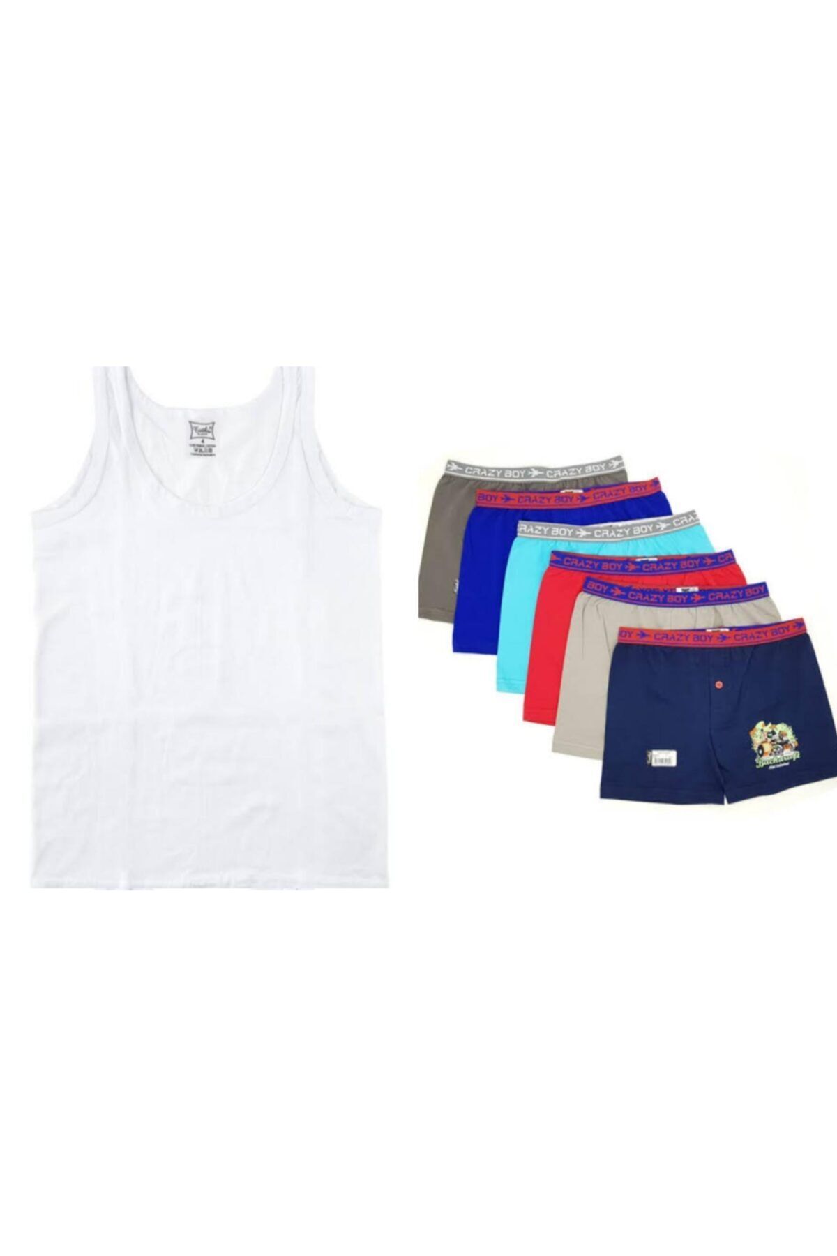 5 Pieces Athletes 5 Pieces Printed Boxer Boys Set