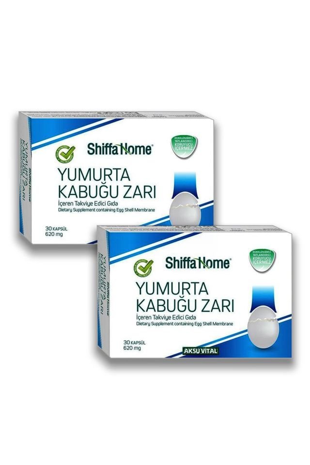 2 Adet Aksuvital Yumurta Kabuğu Zarı 620mg 30 Kapsül