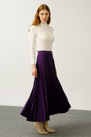 Ghisa Pleated Skirt PURPLE