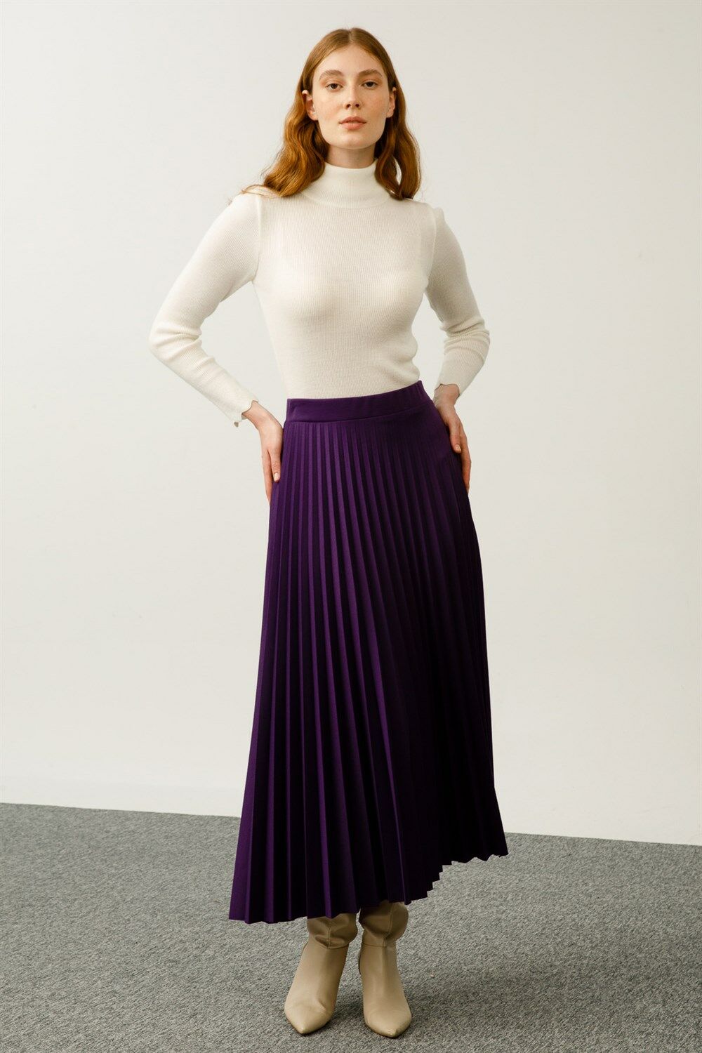 Ghisa Pleated Skirt PURPLE