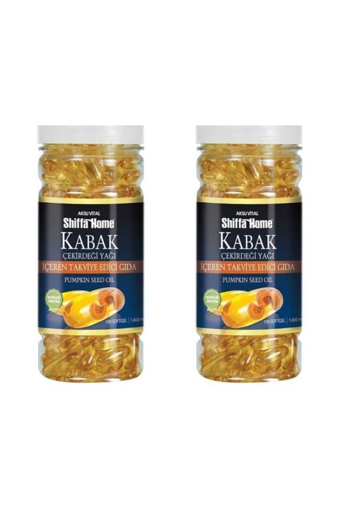 Pumpkin Seed Oil Softgel 100 Capsules X 2 Pieces