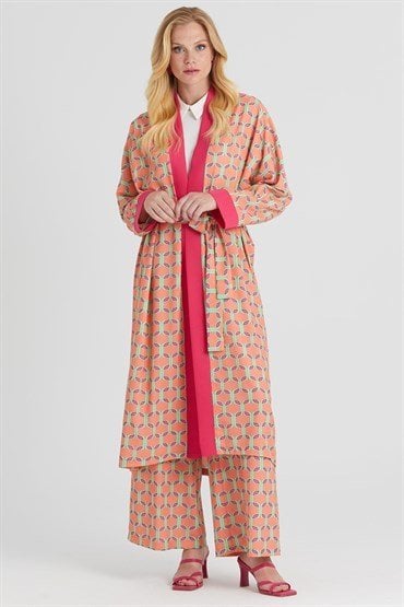 Kimono Suit CORAL PATTERNED