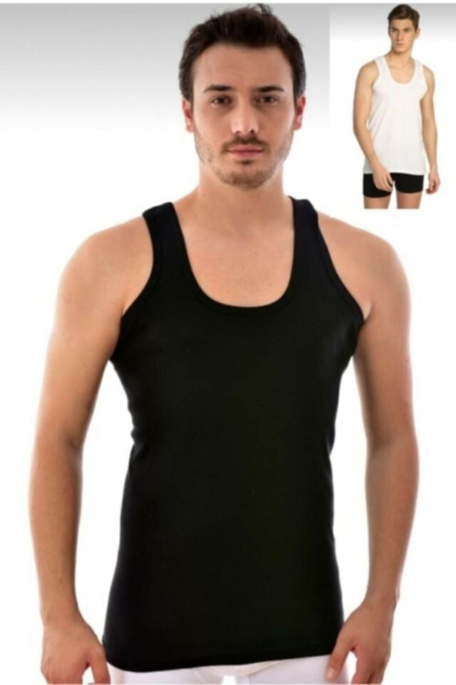 Men's White 6 Pack Cotton Combed Combed Singlet White
