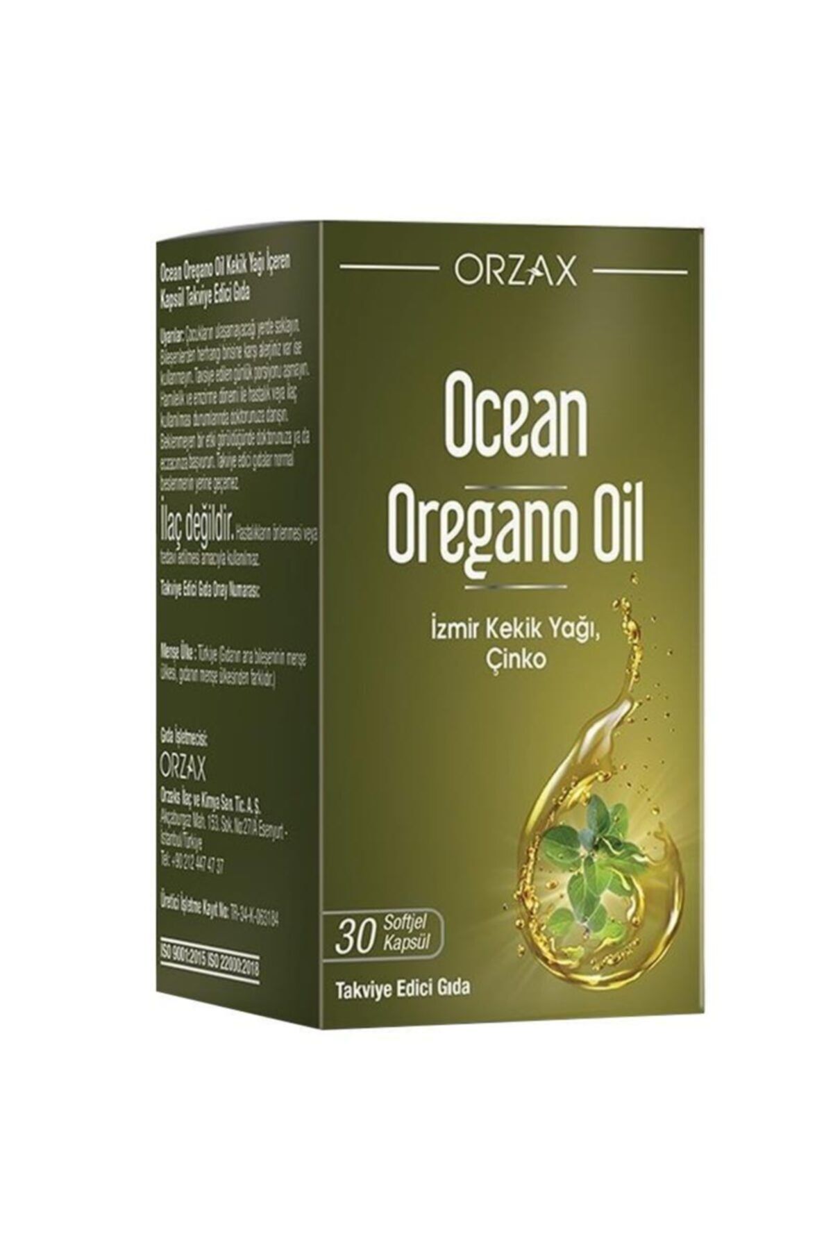 Ocean Oregano Oil Takviye Edici Gıda 30 Kapsül