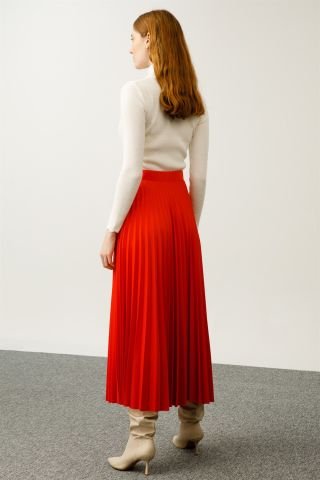 Ghisa Pleated Skirt ORANGE