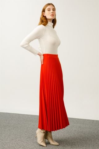 Ghisa Pleated Skirt ORANGE