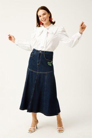 Ghisa Denim Skirt BLUE