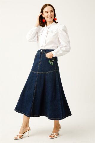 Ghisa Denim Skirt BLUE