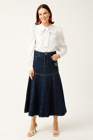 Ghisa Denim Skirt BLUE