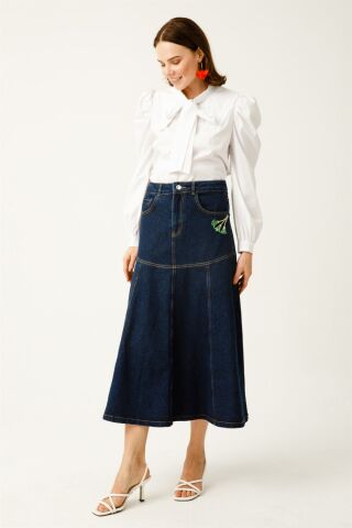 Ghisa Denim Skirt BLUE