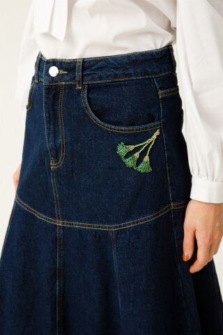 Ghisa Denim Skirt BLUE