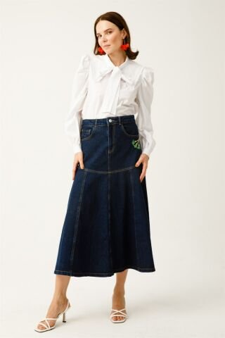 Ghisa Denim Skirt BLUE