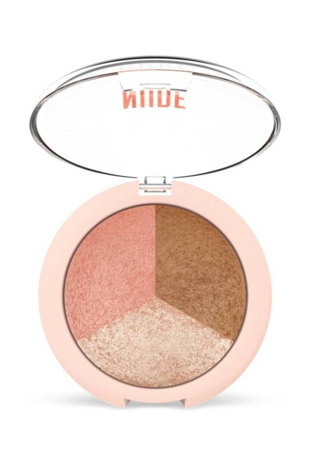 3' lü Aydınlatıcı & Allık & Bronzer - Nude Look Baked Trip Face Powder