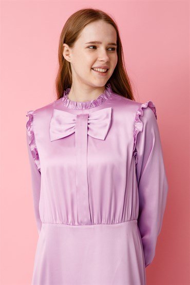 Bow Detailed Dress LILAC