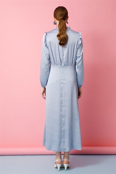 Bow Detailed Dress BLUE