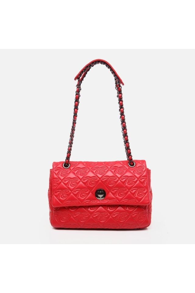 Genuine Leather Red Women's Mini (cross) Bag