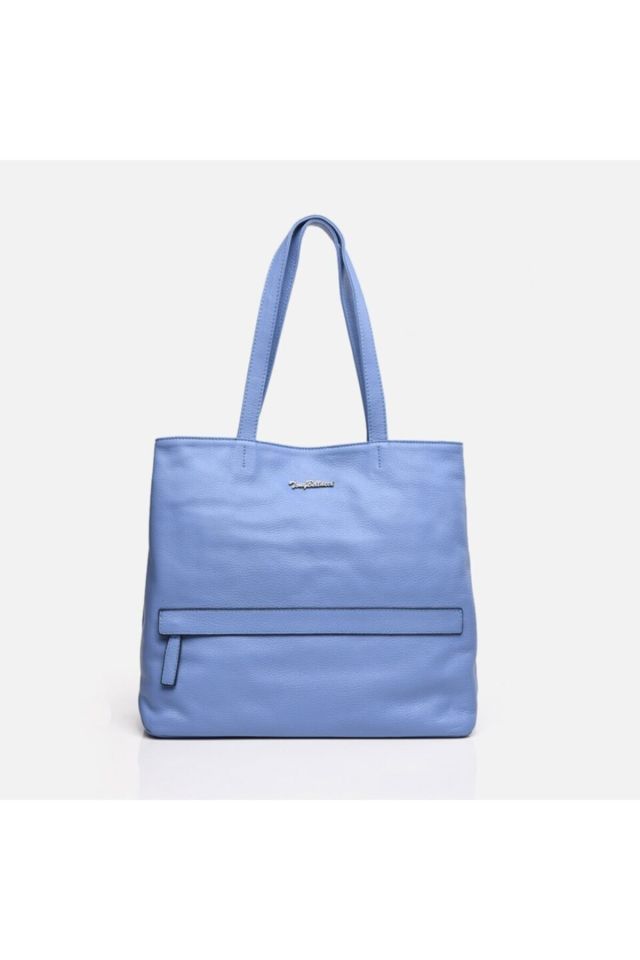 Genuine Leather Blue Women's Bag