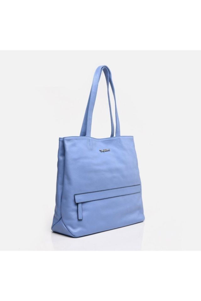 Genuine Leather Blue Women's Bag