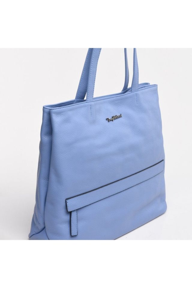 Genuine Leather Blue Women's Bag