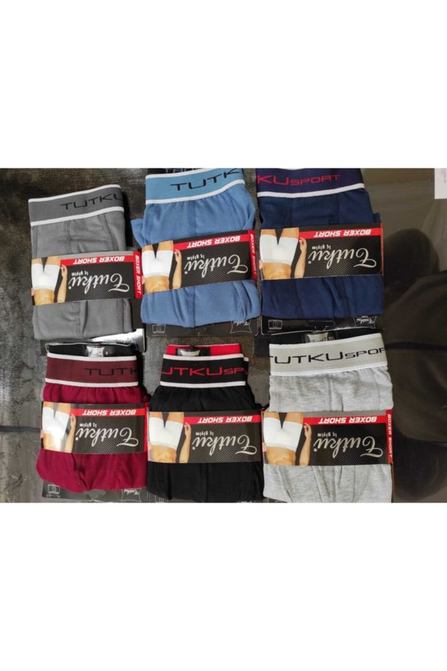 Men's Lycra Combed Cotton Boxer 6 pcs