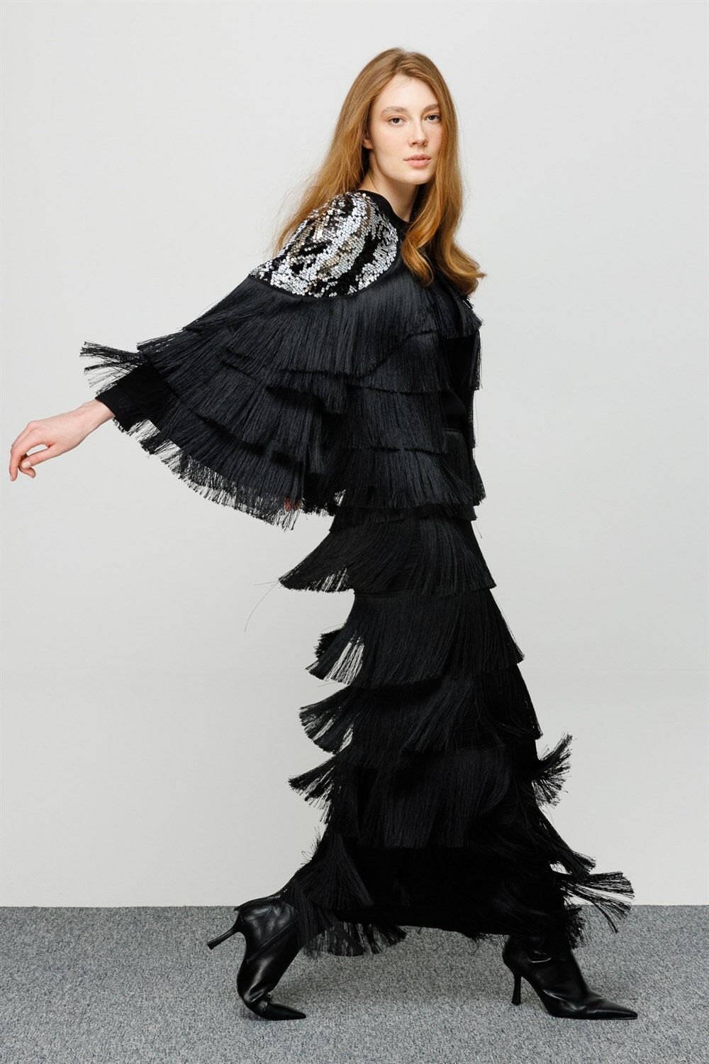 Ghisa Tassel Detailed Jacket BLACK