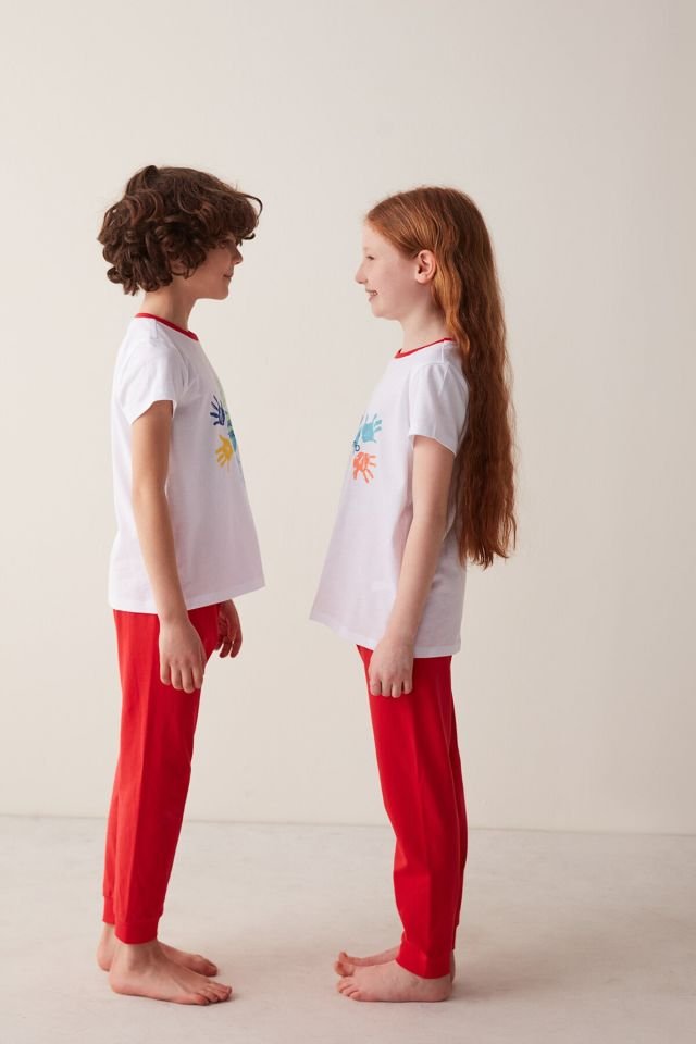 Multi Colored Unisex World 2 Pajamas Set