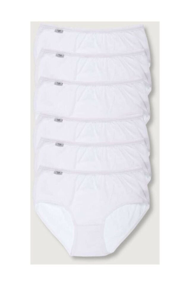 Women's White 6 Pack Lycra Bato Panties