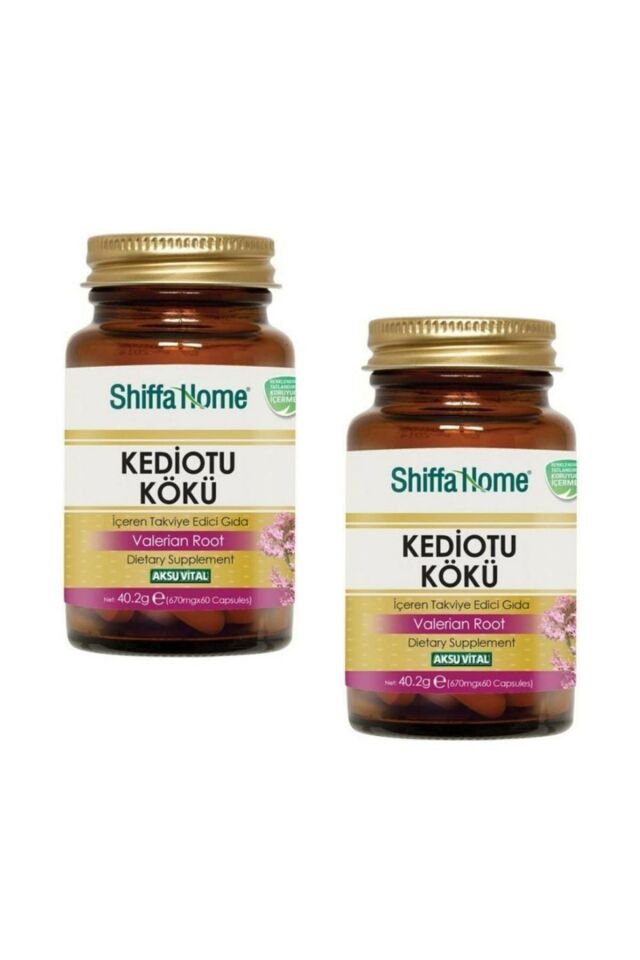 2 Adet Aksuvital Kediotu Kökü 670 mg 60 Kapsül