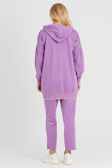 Hooded Tunic Pants Set LILA