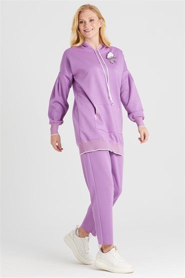 Hooded Tunic Pants Set LILA