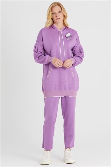 Hooded Tunic Pants Set LILA