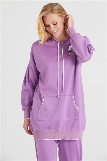 Hooded Tunic Pants Set LILA
