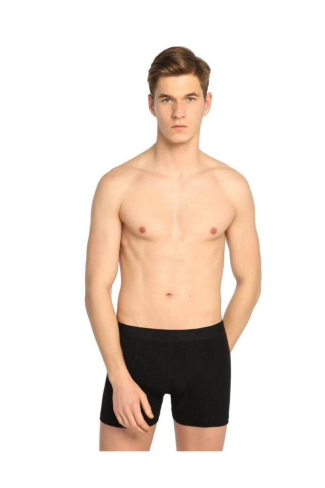 Men's Elastane (lycra) Flexible Boxer 6-Pack (black)