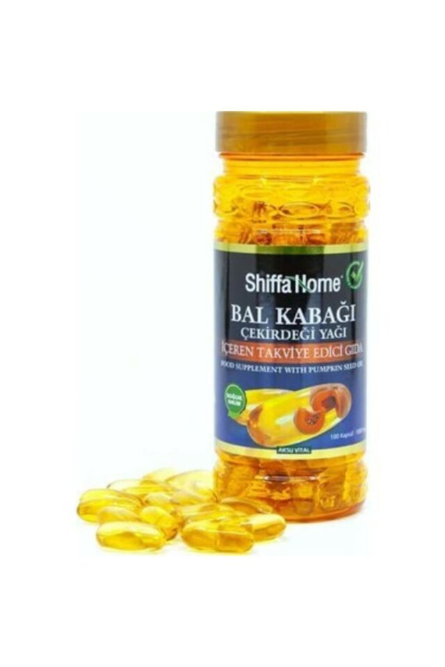 Shiffa home bal kabağı çekirdeği yağı soğuk sıkım 100 kapsül 1000mg