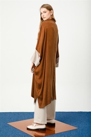 Sleeve Detailed Tunic BROWN