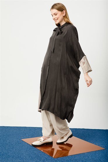 Sleeve Detailed Tunic BLACK