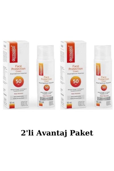 Face Protection Spf 50 Plus 50 Ml Güneş Kremi 2'li Avantaj Paket