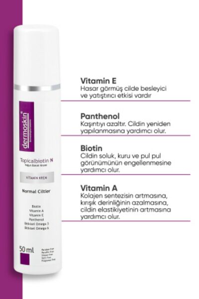 Dermoxin Topicalbiotin N Care Cream for Normal Skin 50ml
