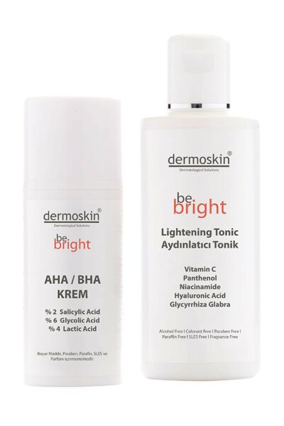 Be Bright AHA BHA 33 ml + Be Bright Aydınlatıcı Tonik  200 ml -2'li Avantaj Paket