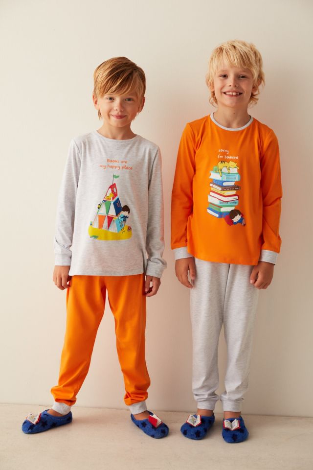 Çok Renkli Erkek Çocuk B. Book Tent 2li Pijama Takımı