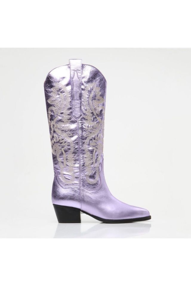 Genuine Leather Women's Boots Lilac