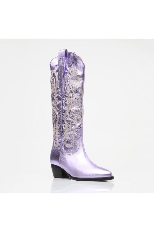 Genuine Leather Women's Boots Lilac