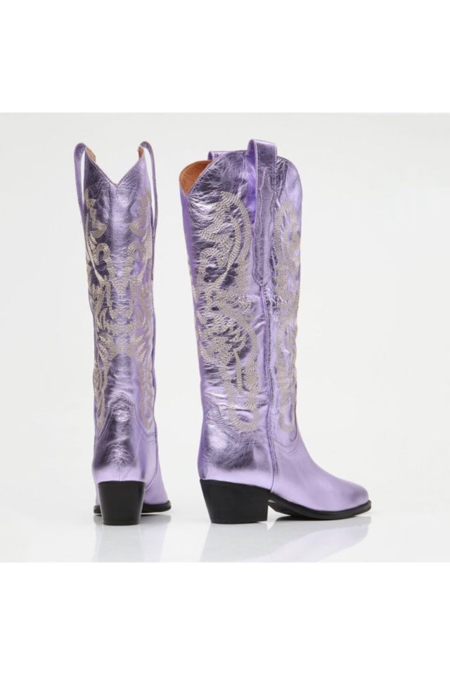 Genuine Leather Women's Boots Lilac