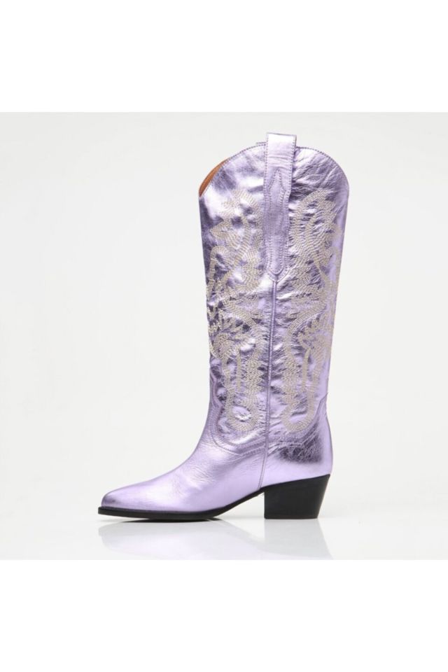 Genuine Leather Women's Boots Lilac