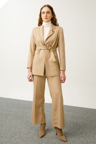 Ghisa Jacket Pants Set BEIGE