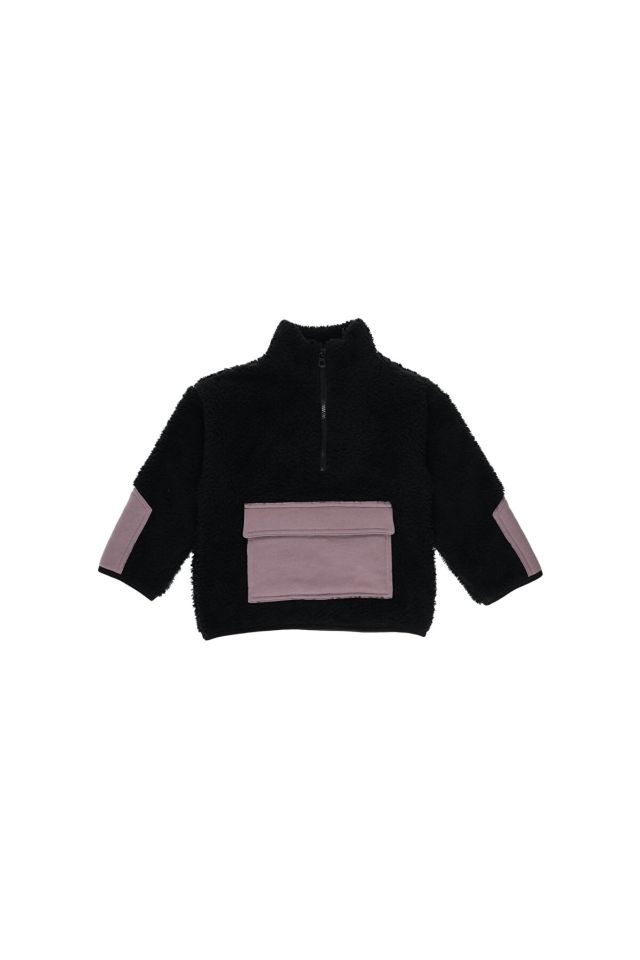 Erkek Bebek Kanguru Cepli Peluş Sweatshirt