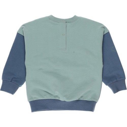 Erkek Bebek Blok Detaylı Yazılı Sweatshirt