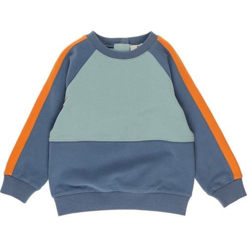 Baby Boy Blue-Orange Double Tracksuit Set