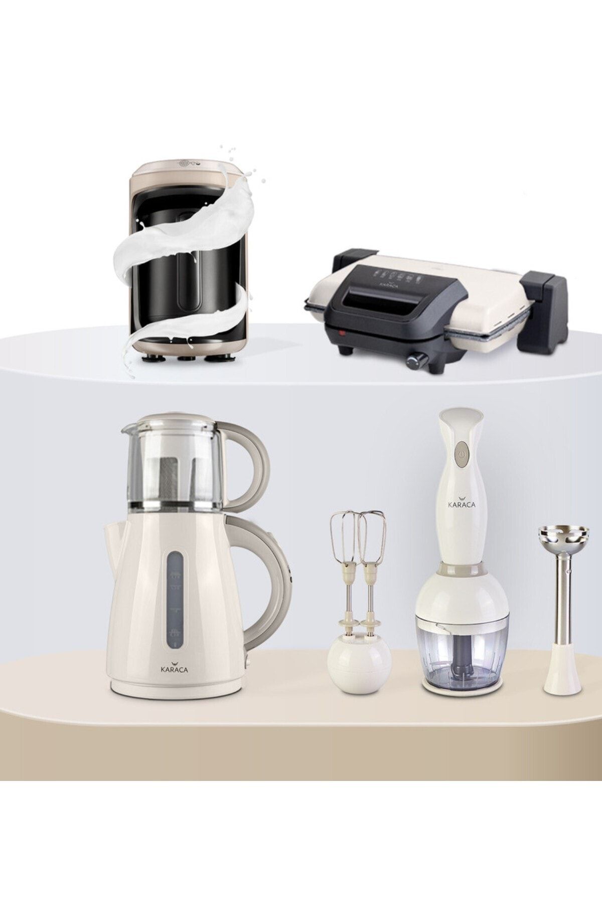 Gourmet Latte Marriage Package Toaster Coffee Maker Tea Maker Blender Set